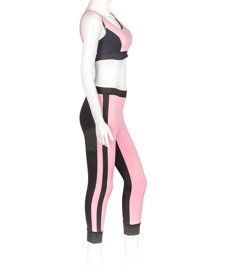 Vêtements de yoga de fitness taille haute pour femmes, moulants, levage des hanches, coutures bicolores