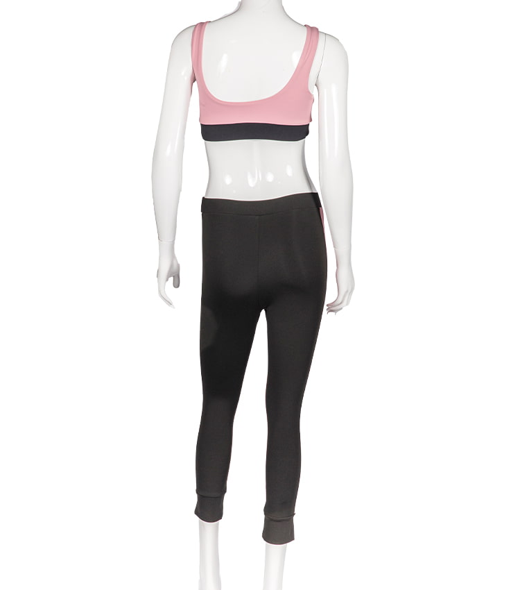 Vêtements de yoga de fitness taille haute pour femmes, moulants, levage des hanches, coutures bicolores